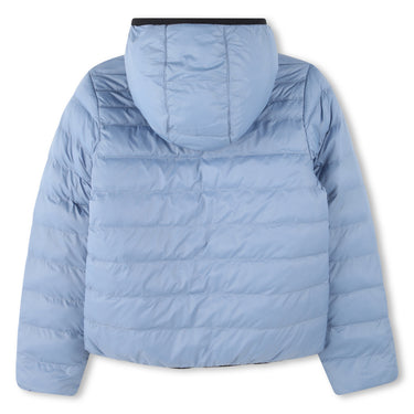 BOSS Chamarra reversible para niño y teen azul y negro